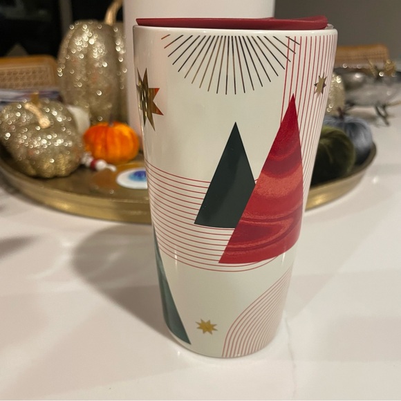 Starbucks Christmas TreeStar Holiday 2020 Double Wall Ceramic Tumbler Mug 12 Cup - Picture 9 of 11